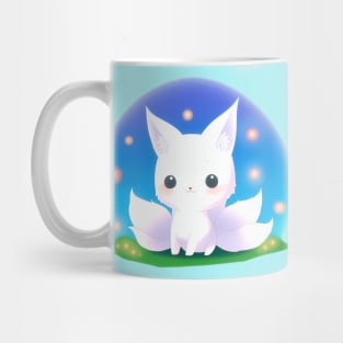 White Ninetails Fox Mug